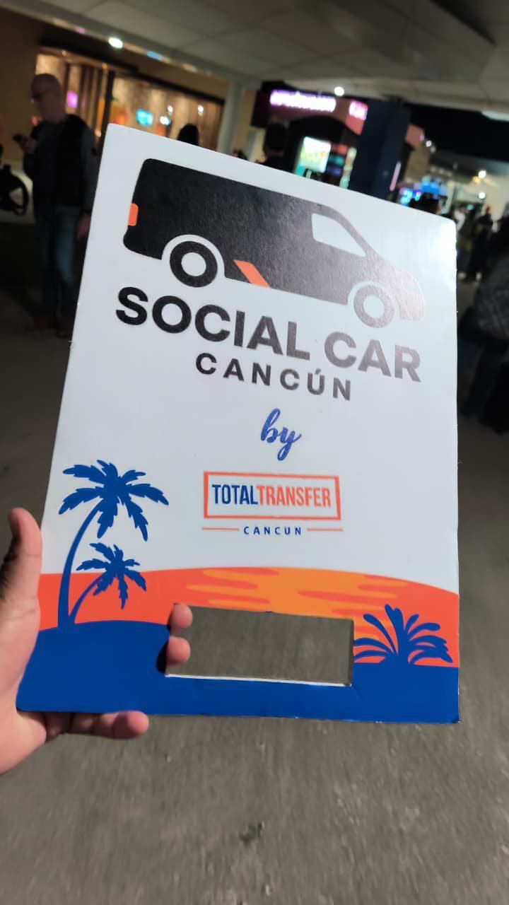 Total Transfer Cancun driver sign example 1